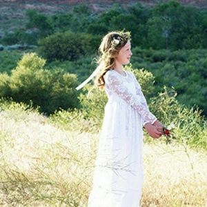 Beautiful boho style fancy flower girl dress 4t/5t
